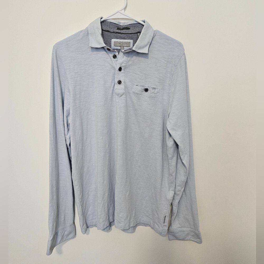 Mens Ted Baker London Longs Sleeve Polo